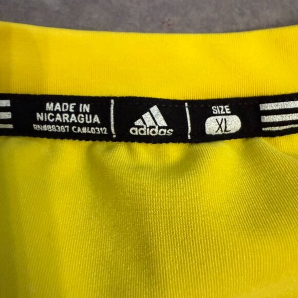 Adidas Yellow & Gray ClimaCool Performance T-Shirt – Size XL - Picture 5 of 11